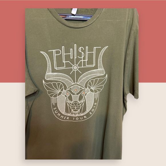 *SOLD* 🐠 PHISH SUMMER TOUR 2015 ANTELOPE CONCERT TEE MERCH 2XL GREEN - Picture 3 of 3
